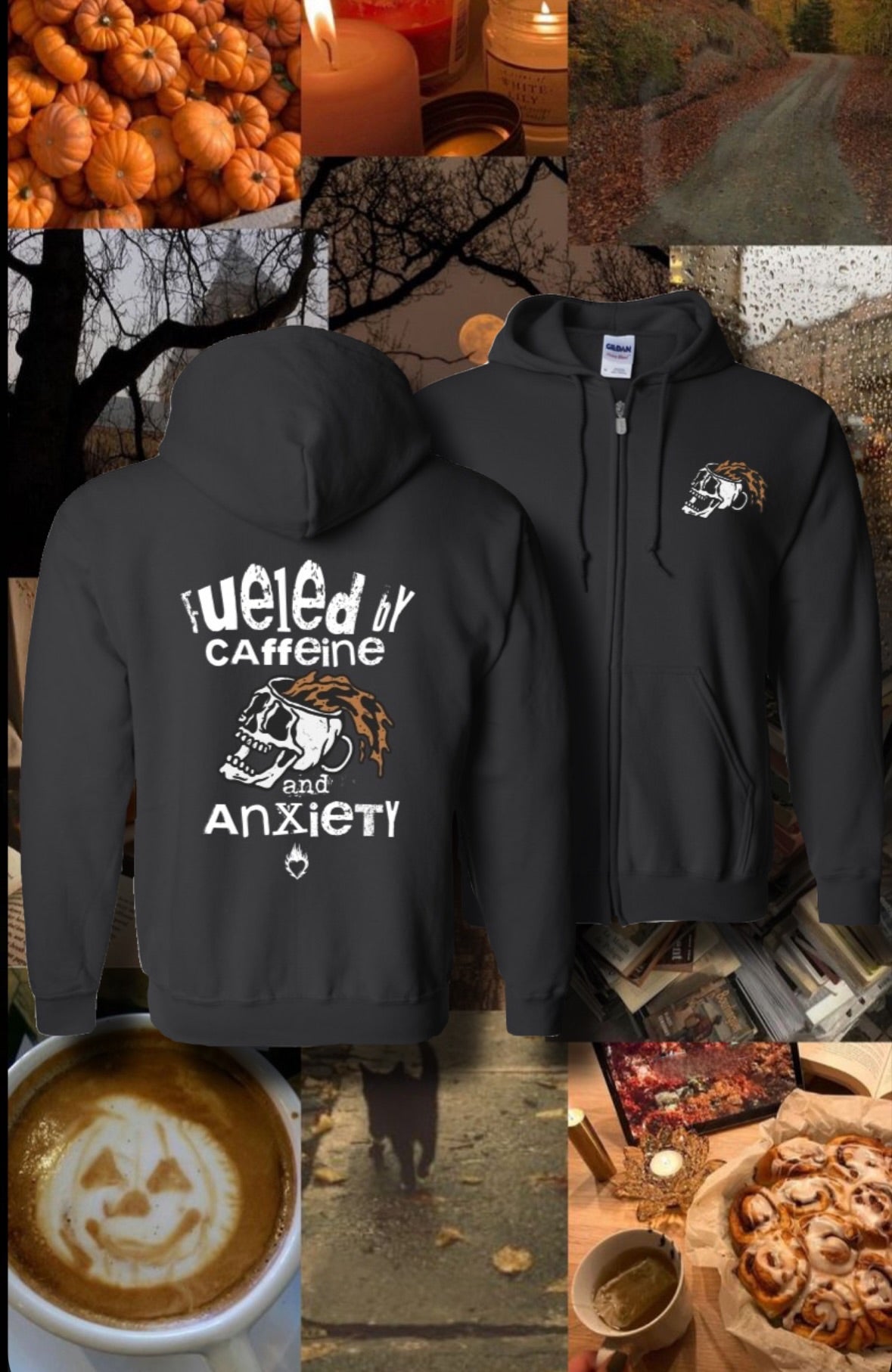 PRE ORDER Caffeine and Anxiety Zip up Sweater