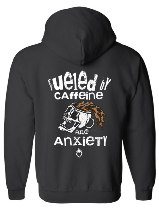 PRE ORDER Caffeine and Anxiety Zip up Sweater